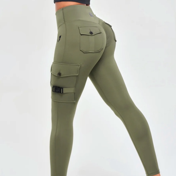 Firm Abs Cargo style leggings Size Small Olive - Picture 1 of 4